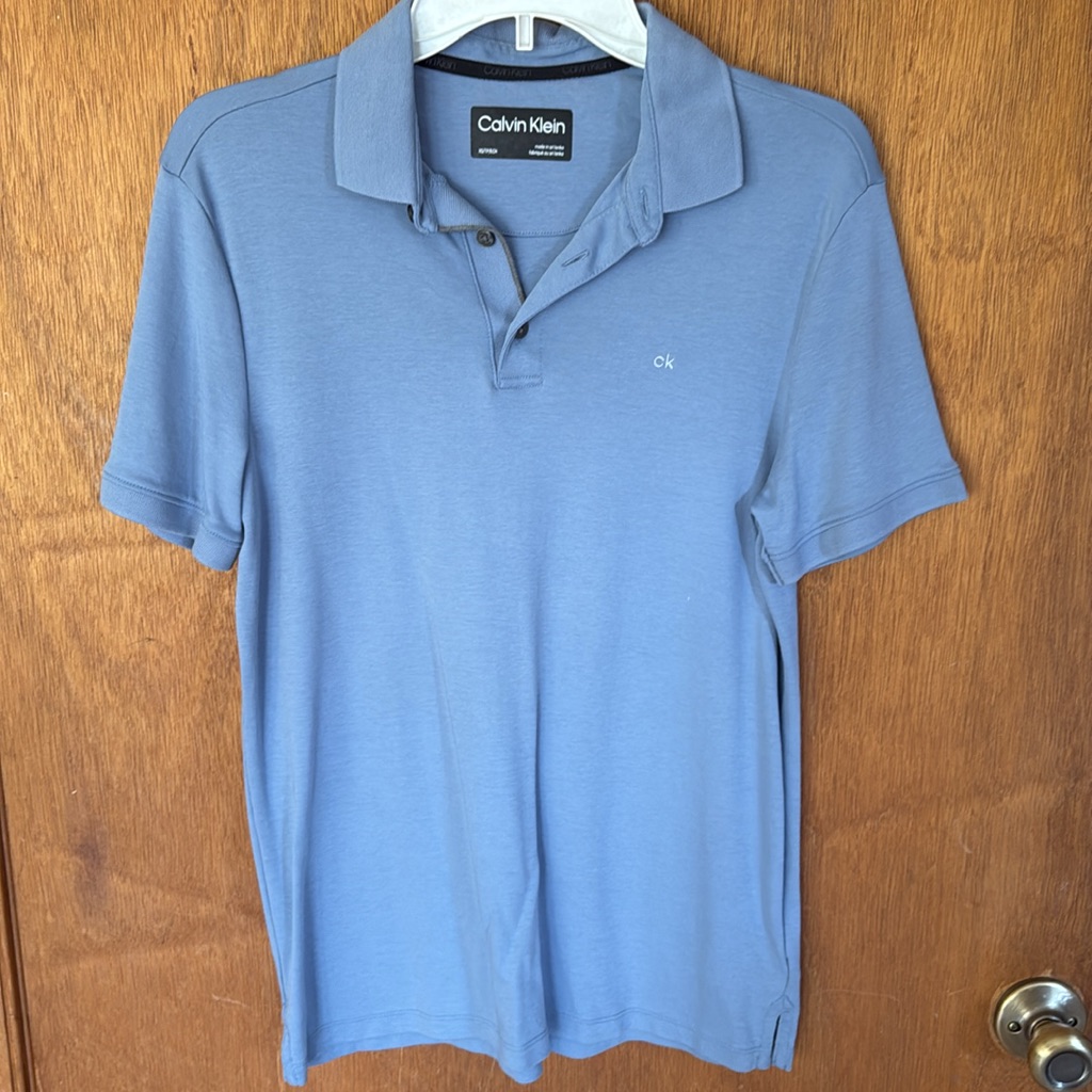 Golf Shirt By Calvin Klein Size Xs In A Corn Flower Blue Color